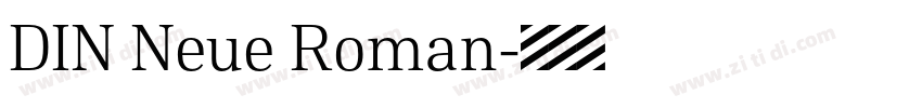 DIN Neue Roman字体转换